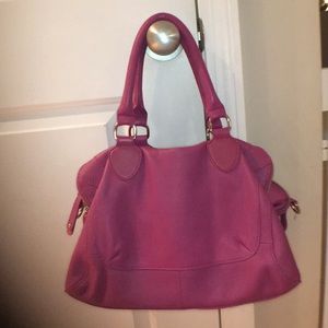 Audrey Brooke Genuine Leather Mauve Purse